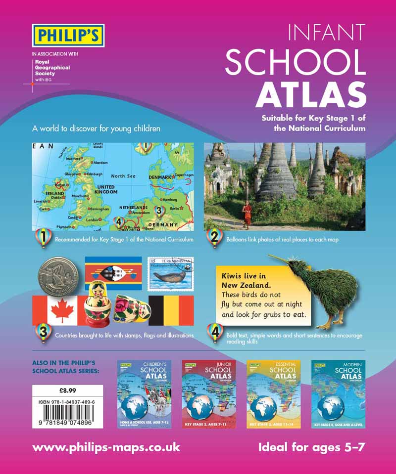 (check before ordering) Philip's Infant School Atlas : For 5-7 year olds 4th Edition - Image 3